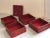 Ruby Red Japanese Red Lacquer and Gold Decorated Stacking Bento Box For Sale - Image 8 of 13