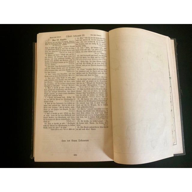 Antique 19th Century Holy Bible in German Circa 1898 For Sale - Image 9 of 18