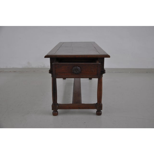 Antique Elm Console Table For Sale - Image 4 of 10