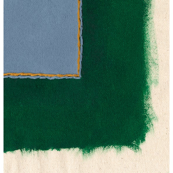 'Green Leaf' Dark Green and Gray-Blue Abstract Print by Emily Keating Snyder, Unframed print Printed on archival matte...