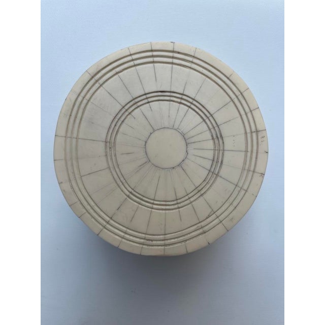 Round Bone Trinket Box For Sale - Image 6 of 9