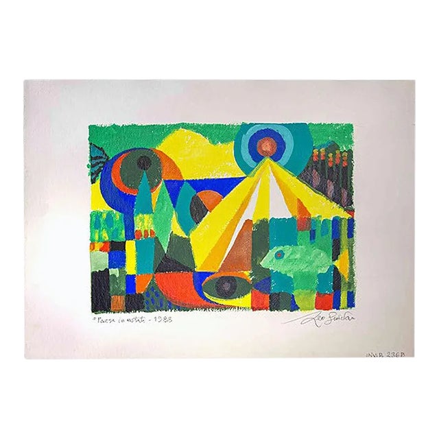 Leo Guida, Paese in estate, Original Artwork, 1988 For Sale