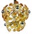 Mid-Century Amber Murano Glass Chandelier from Mazzega, Italy, 1970s For Sale