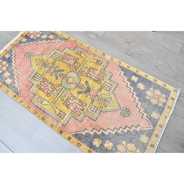 Art Deco Turkish Bohemian Vintage Area Rug For Sale - Image 3 of 6
