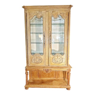 18th C. French Country Louis XVI Vitrine Biblioteque For Sale