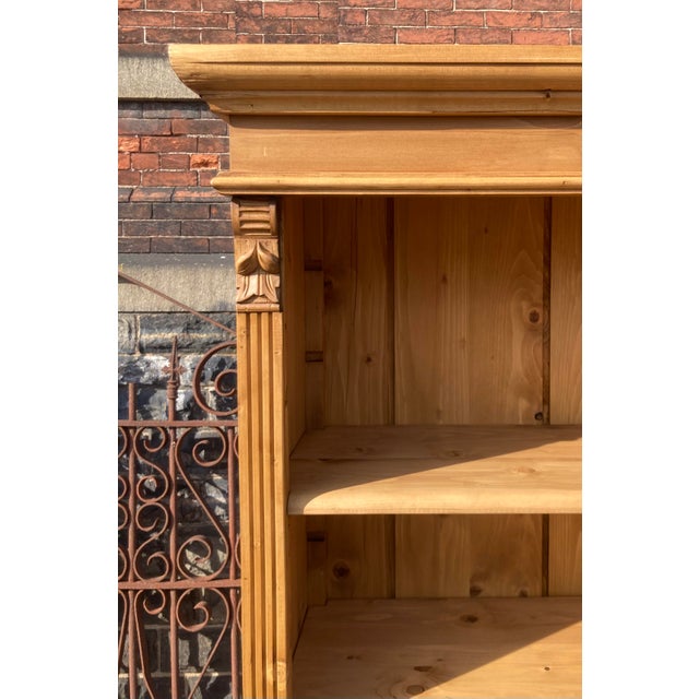 Pine Open Bookshelves From Vintage Armoire For Sale - Image 11 of 15