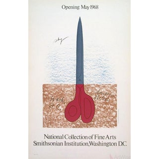 1968 Claes Oldenburg 'Scissors as Monument' Pop Art Red,Brown,Blue Usa Lithograph For Sale
