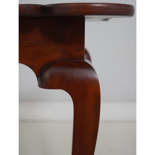 Harvard Bench Made Cherry Scallop Top Tea Table For Sale - Image 4 of 14