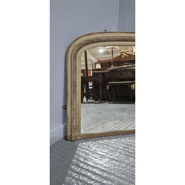 Wood Victorian Painted Overmantle Mirror, 1880s For Sale - Image 7 of 10