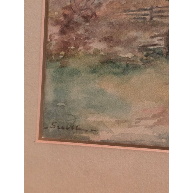 Antique Watercolor Landscape Painting For Sale - Image 13 of 16