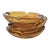 Mid-Century Amber Glass Ashtrays S/3 For Sale