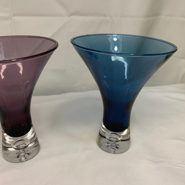 1960s Set of 4 Vintage Bo Borgstrom Swedish Martini Glasses For Sale - Image 5 of 8