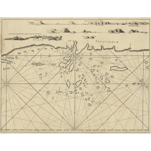 Sea Chart of the Tenasserim Area, 1790, Paper For Sale - Image 5 of 5
