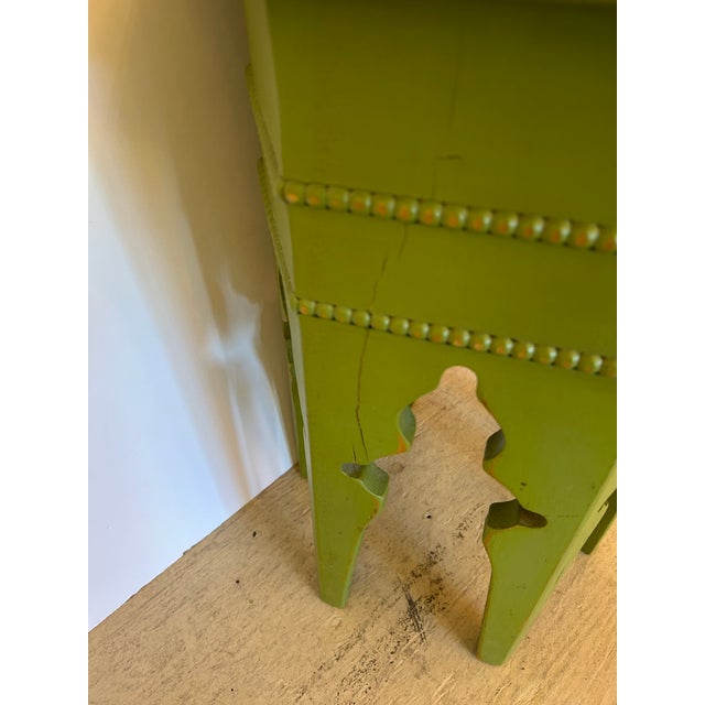 Moroccan Style Painted Wood Hexagonal End Table For Sale - Image 12 of 12
