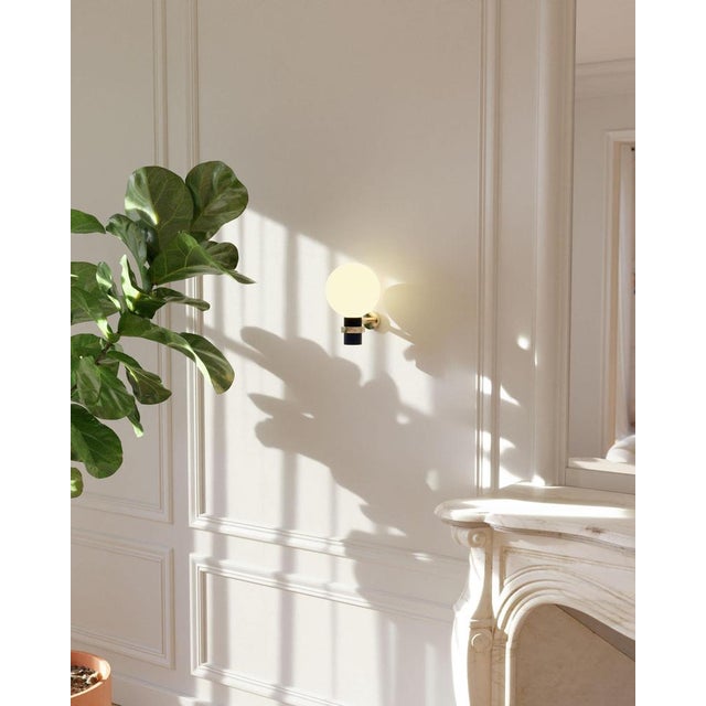 Contemporary Magda II Wall Lamp in Brass with Aluminum and Blown Glass by Marine Breynaert For Sale - Image 3 of 6
