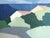 Mid-Century Modern 'Along the Blue Coast' Swedish Abstract Landscape Oil Painting, Framed For Sale - Image 9 of 13
