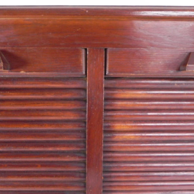 Oak Roller Shutter Cabinet, 1920s For Sale - Image 18 of 18