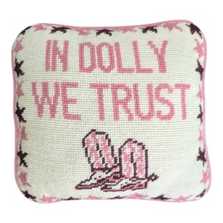 Dolly Parton Country Western Pop Art Style Needlepoint Pillow For Sale