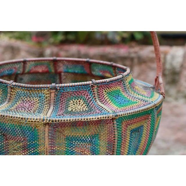 Handmade Colorful Wire Basket For Sale - Image 6 of 13