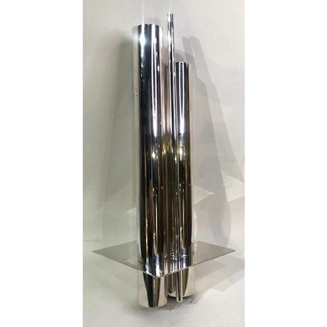 Mid 20th Century "Orgues” Silver Vase by Jacques Sitoleux for Christolfe, 1969 For Sale - Image 5 of 7
