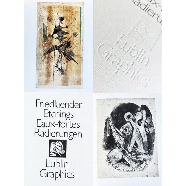 1972 Art Book: "Friedlaender Etchings Eaux-Fortes Radierungen", Johnny Friedlaender Artist For Sale - Image 12 of 12
