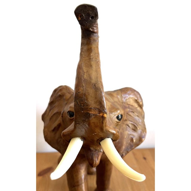 Elephants in Brown Leather, 1960s For Sale - Image 14 of 17