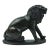 Mid 20th Century Handcrafted Solid Stone Sitting Lion Figurine on Base For Sale