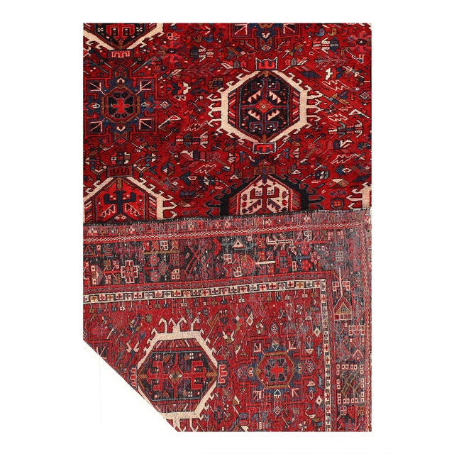 Traditional Pasargad DC Rust Antique Heriz Karajeh Rug For Sale - Image 3 of 3