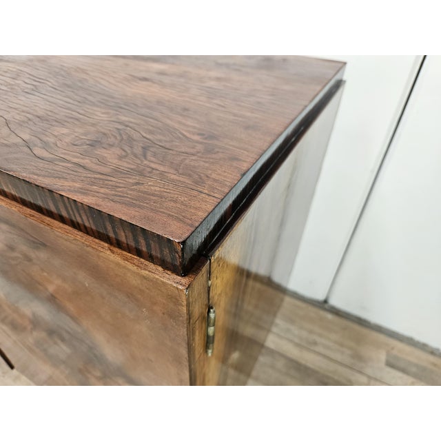Art Deco Sideboard in Walnut and Briar with Aluminum Base, 1940 For Sale - Image 10 of 18