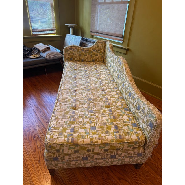 Gorgeous set of two 1960s scalloped backs sofas. These are a great size. You can actually sleep on them comfortably. Look...