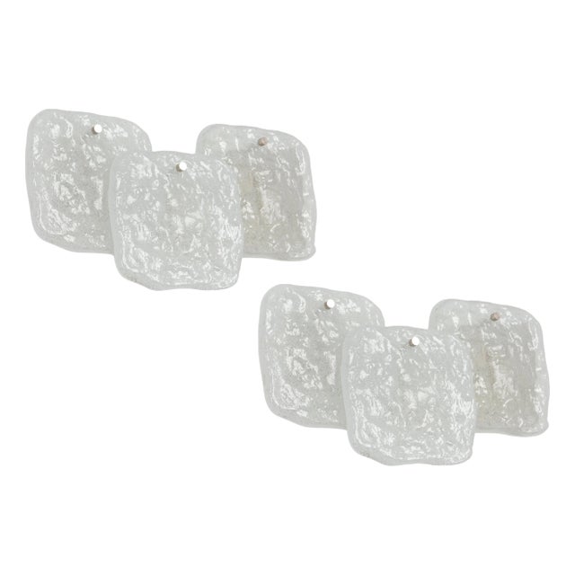 Large Wall Lights in Murano Glass from Kalmar, Austria, 1960s, Set of 2 For Sale