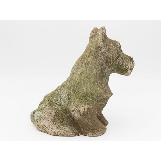 English Composite Stone Scottie or Westie Dog, English Mid 20th C. For Sale - Image 3 of 10