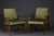 Mid-Century Modern Beech Chairs in Olive Green Velvet, 1970s, Set of 2 For Sale - Image 11 of 11