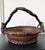 Brown Antique Japanese Bamboo Morikago Basket with Chikon Handle Meiji Period For Sale - Image 8 of 15
