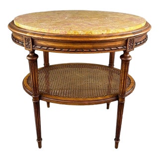 Late 19th Century Louis XVI Style Pedestal Side Table For Sale