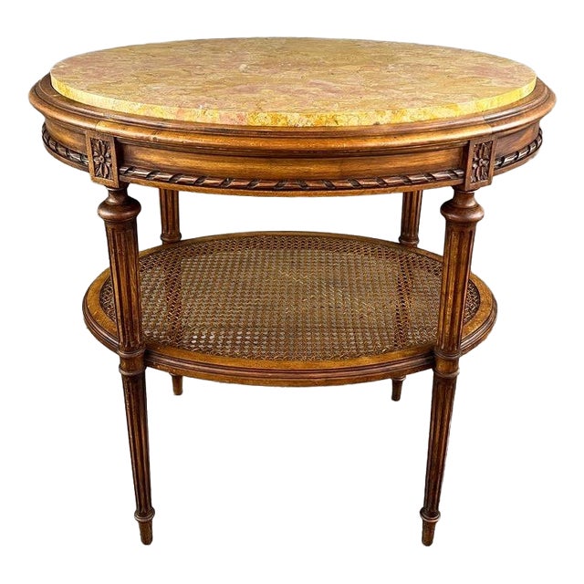 Late 19th Century Louis XVI Style Pedestal Side Table For Sale