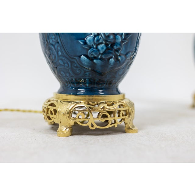 Ceramic & Bronze Table Lamps, 1880 For Sale - Image 5 of 10