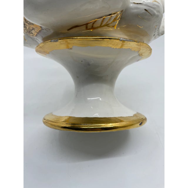 Vintage Trompe l'Oeil Porcelain and Gold Leaf Fruit Topiaries - a Pair For Sale - Image 12 of 13