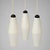 Vintage Pendant Lamp in Matte White Glass with Black Shade, Set of 3 For Sale - Image 5 of 6