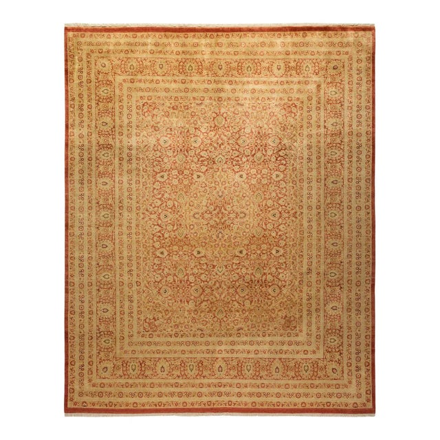 Mogul Collection Hand-Knotted Area Rug - Orange Collection 8' 2" X 10' 3" For Sale - Image 10 of 10