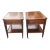 1960s Georgetown Galleries 2-Tier Holliwood Regency Mahogany Side Tables on Wheels, Pair For Sale