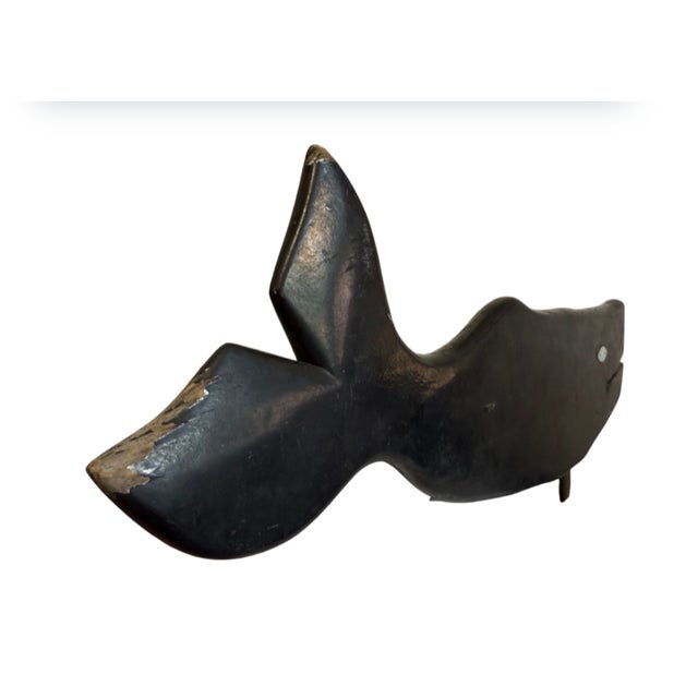 Mid 19th Century Antique Wooden Whale Weathervane, New England Folk Art, Ca. 1850–1900 For Sale - Image 5 of 9