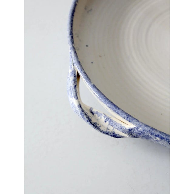 Vintage Studio Pottery Shallow Bowl For Sale - Image 9 of 9