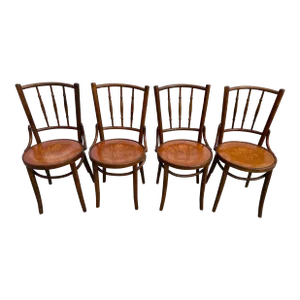 Set of 4 Classic Bentwood Cafe Chairs by J. & J. Kohn Mundus