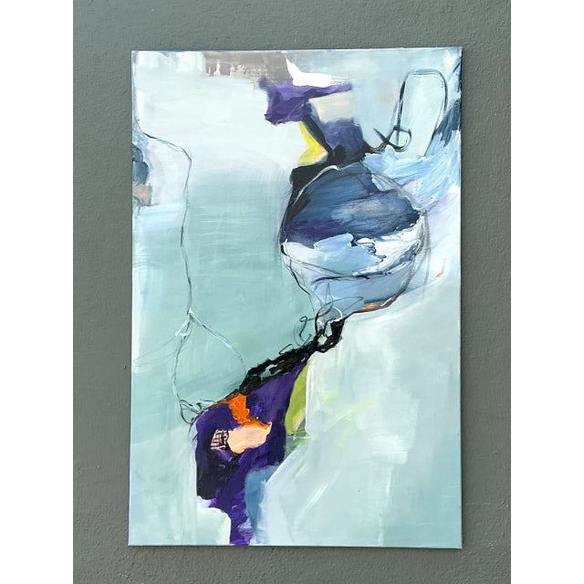 Early 21st Century Vintage Abstract Expressionist Oil Painting on Canvas For Sale - Image 5 of 16