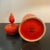 Mid-Century Italian Orange Moorish Art Pottery Jar For Sale - Image 10 of 11