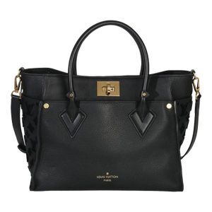 Black Calfskin Monogram Tufting On My Side MM
