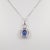 Metal 3.2Ct Tanzanite Pendant With Natural Diamond Accents in Solid 14k Gold, 10x8mm For Sale - Image 7 of 7