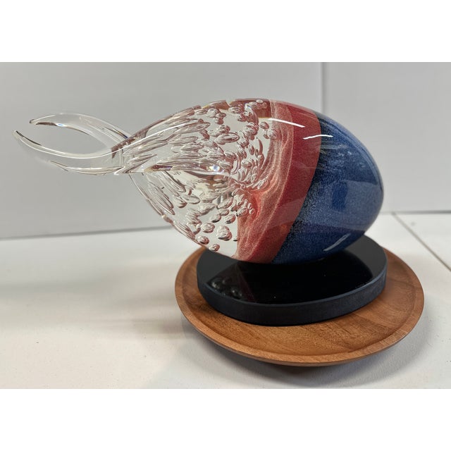 Glass Stefano Toso “Cometa” Murano Art Glass Sculpture, Signed, 19”, Omaggio a Christian R. Lassen, Provenance Included For Sale - Image 7 of 17