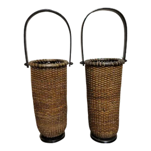 19th Century Vintage Pair of Nantucket Style Baskets